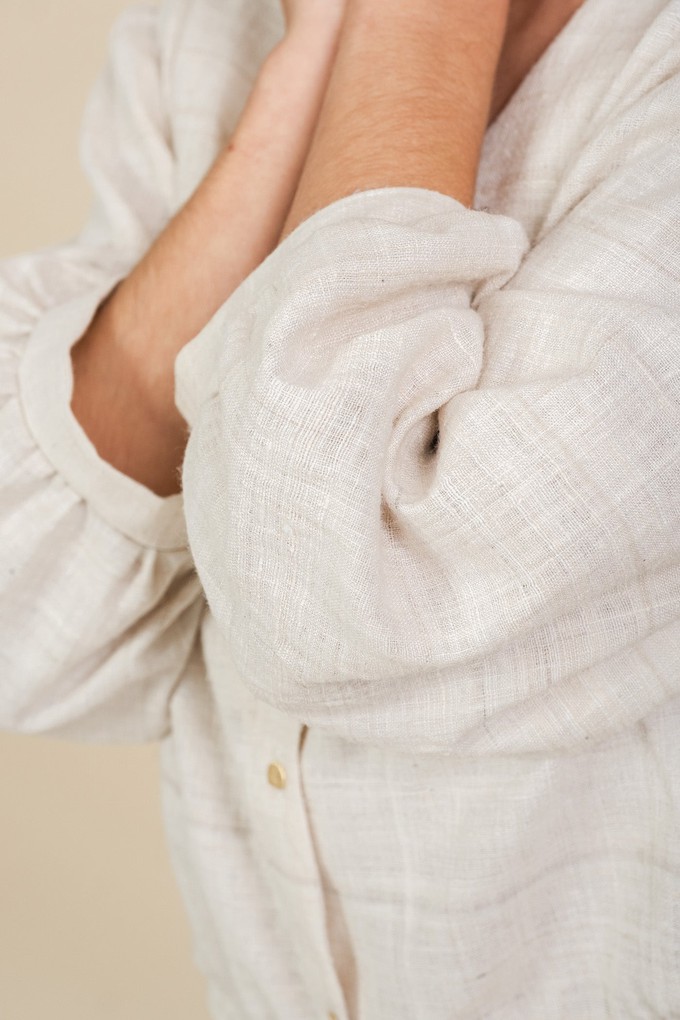Peace-Silk blouse Sahay cream white from Jyoti - Fair Works