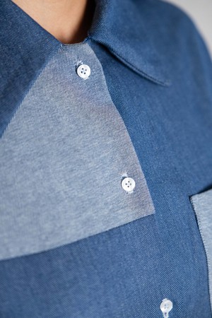 Organic cotton shirt Aasha Denim from Jyoti - Fair Works