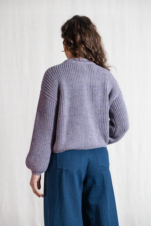 Baby-Alpaka Strickcardigan Betana Lila from Jyoti - Fair Works