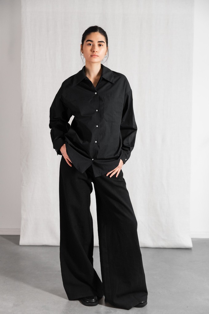 Organic cotton shirt Aasha Black from Jyoti - Fair Works