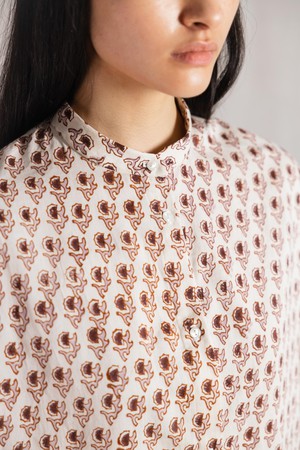 Organic cotton blouse Hawali block print from Jyoti - Fair Works