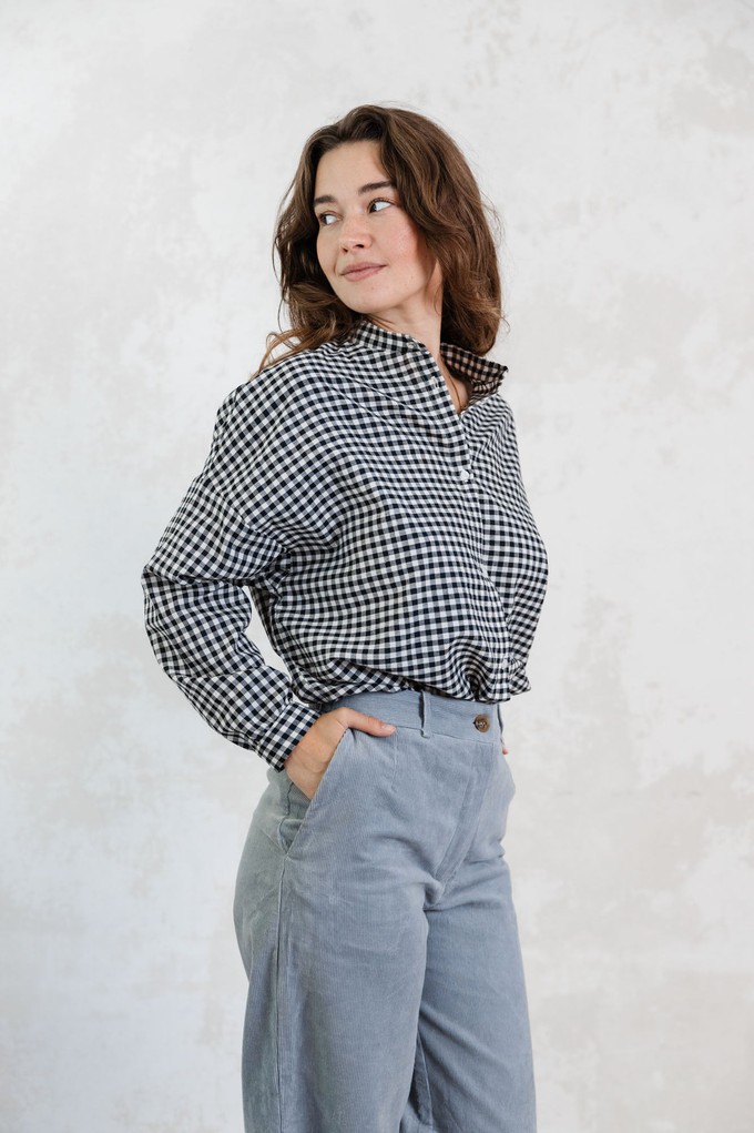 Bio-Baumwoll Bluse Hawali Kariert from Jyoti - Fair Works