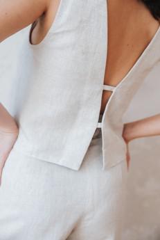 Hemp Top Kiran Greige via Jyoti - Fair Works