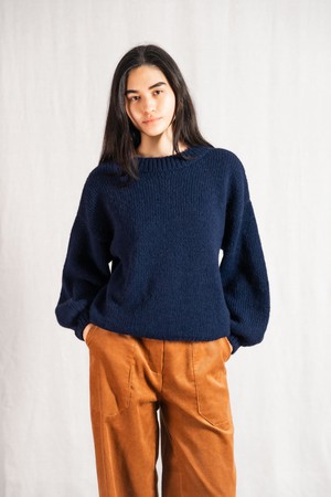 Baby-Alpaka Strickpullover Lupuna Navy from Jyoti - Fair Works