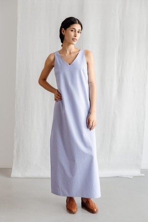 Organic cotton midi dress Arohi purple from Jyoti - Fair Works
