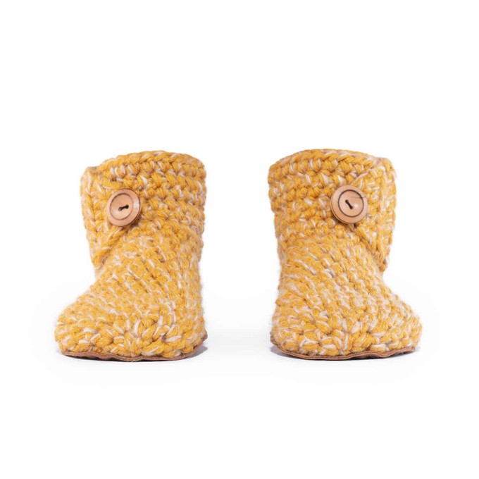 Butterscotch Bamboo Wool Bootie Slippers from Kingdom of Wow!