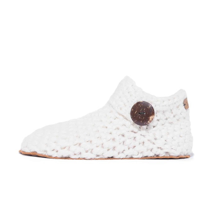 Wool Bamboo Ankle Booties in Snow from Kingdom of Wow!