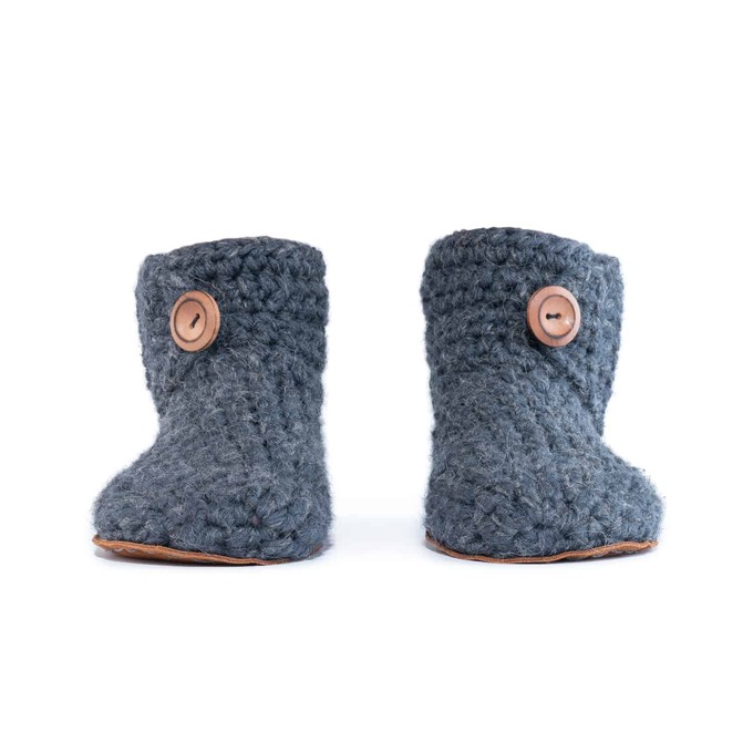 Charcoal Bamboo Wool Bootie Slippers from Kingdom of Wow!