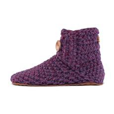 Lavender Wool Bamboo Bootie Slippers via Kingdom of Wow!