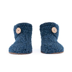 Exclusive Floris x KOW Bamboo Wool Slippers in Midnight Blue from Kingdom of Wow!