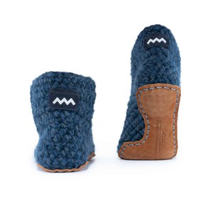 Exclusive Floris x KOW Bamboo Wool Slippers in Midnight Blue from Kingdom of Wow!