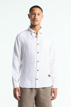 ENDA POCKET | OPTICAL WHITE LINEN via Kings of Indigo