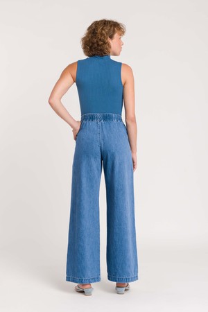 JACOBINA SLEEVELESS | DARK BLUE from Kings of Indigo