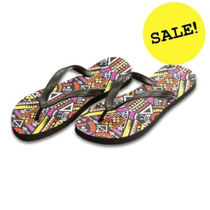 Flip-flops Purple Tribal from Kipepeo-Clothing