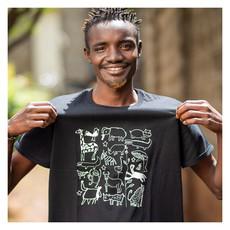 SERENGETI Men Shirt Black via Kipepeo-Clothing