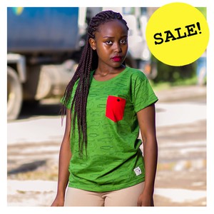 CROCODILES Women Shirt Green from Kipepeo-Clothing