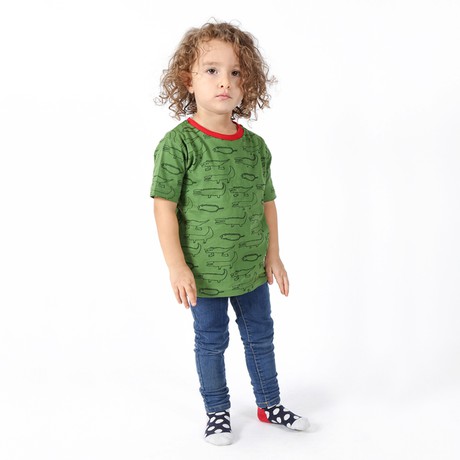 CROCODILES Kids Shirt Green van Kipepeo-Clothing