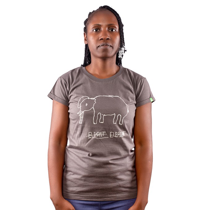 ELEPHANT Women Shirt Dark Grey from Kipepeo-Clothing