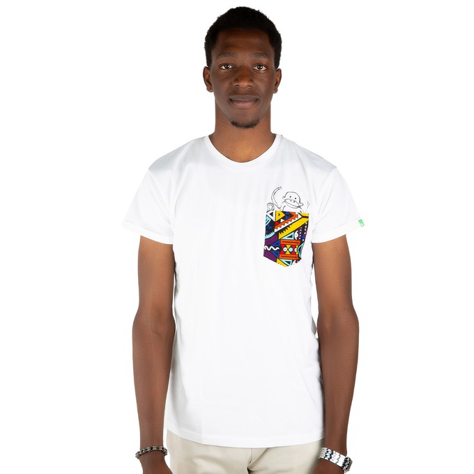 NYANI Men Shirt White from Kipepeo-Clothing