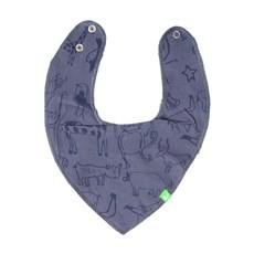 WANYAMA Baby Bib Charcoal via Kipepeo-Clothing