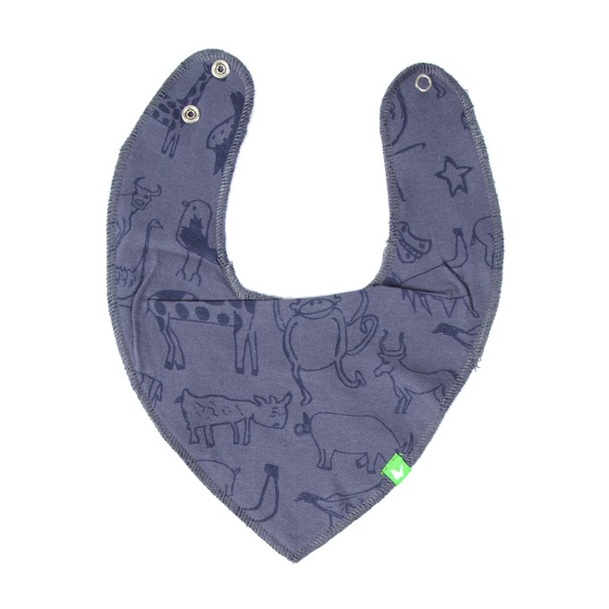 WANYAMA Baby Bib Charcoal from Kipepeo-Clothing