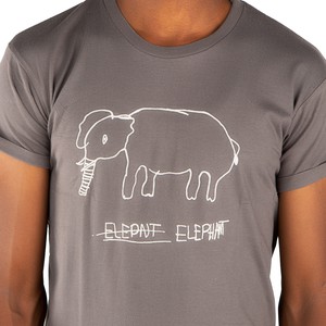 ELEPHANT Men Shirt Dark Grey from Kipepeo-Clothing