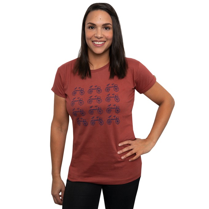 BAISIKELI Women Shirt Marsala from Kipepeo-Clothing