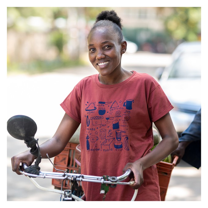 JIKONI Women Shirt Marsala from Kipepeo-Clothing