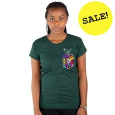 POCKETPARROT Women Shirt Dark Green via Kipepeo-Clothing