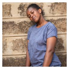 WANYAMA Women Shirt Charcoal via Kipepeo-Clothing