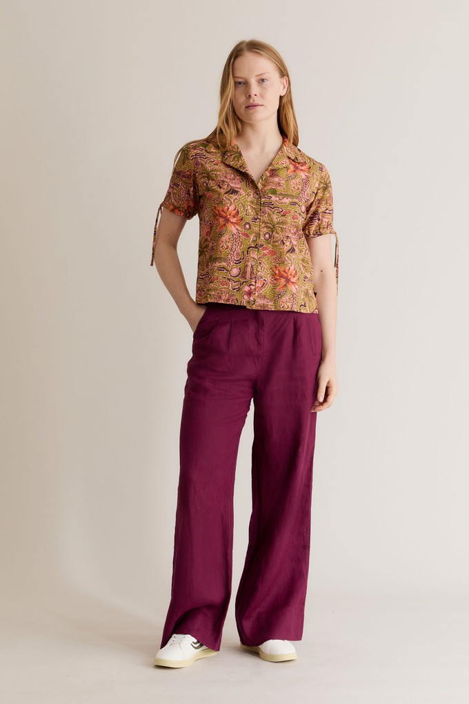 LION - Linen Trousers Berry from KOMODO