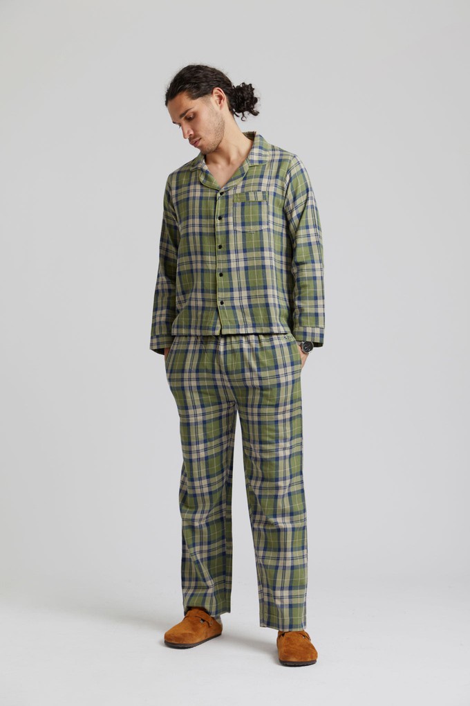 JIM JAM - Mens Organic Cotton Pyjama Set Pine Green from KOMODO