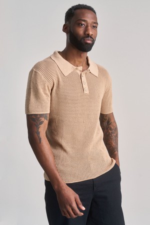 OLIVER - Organic Cotton Polo Top Sand from KOMODO