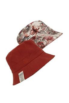 BUCKY REVERSABLE Organic Cotton Hat Tropic Red van KOMODO