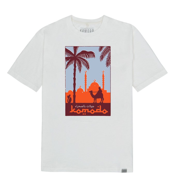 DESERT TOURS - Organic Cotton Tee Off-White from KOMODO