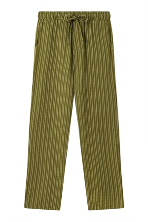 JOSHUA - Organic Cotton Trousers - Green Stripe from KOMODO