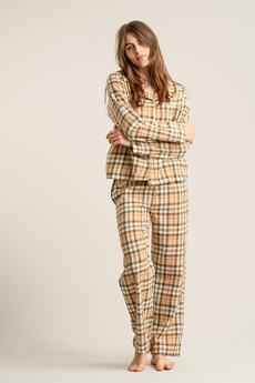 JIM JAM Womens Organic Cotton Pyjama Set - Sand via KOMODO