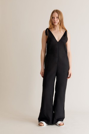 FLOSS - Linen Jumpsuit Black from KOMODO