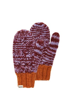HAYA - Fleece Lined Lambswool Mittens Space Red from KOMODO