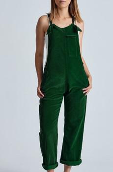 MARY-LOU Green - GOTS Organic Cotton Cord Dungarees by Flax & Loom van KOMODO