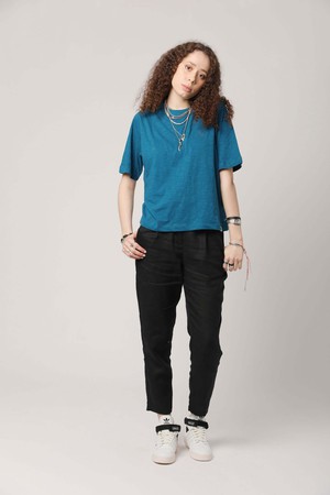 INGA Tee - GOTS Organic Cotton Teal Blue from KOMODO