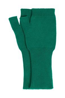 JAS GOTS Organic Cotton Fingerless Gloves - Bright Green via KOMODO