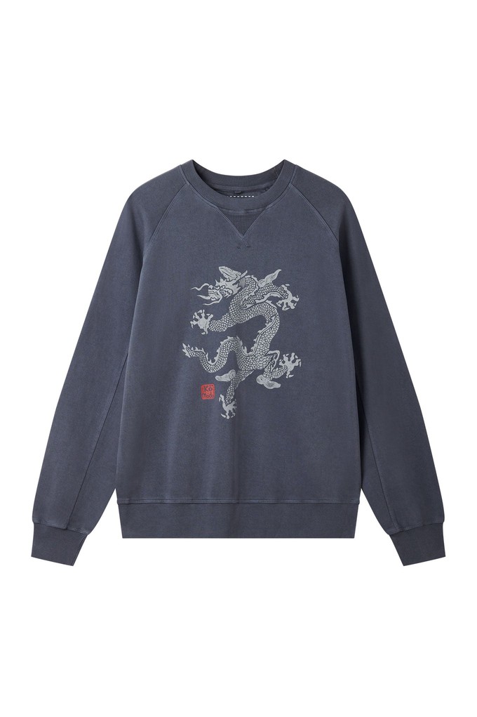 DRAGON Organic Cotton Sweat - Washed Black from KOMODO