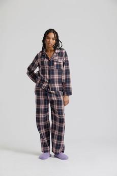 JIM JAM - Womens Organic Cotton Pyjama Set Dusty Mauve via KOMODO