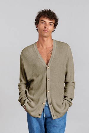LUCAS - Organic Cotton Cardigan Sand from KOMODO