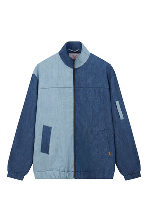 TOBIAS - Linen Jacket Blue Patchwork from KOMODO