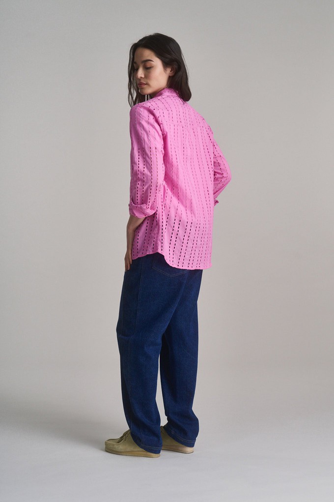 RIO - Organic Broderie Anglaise Shirt - Pink from KOMODO
