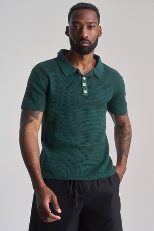 OLIVER - Organic Cotton Polo Top Dark Green from KOMODO