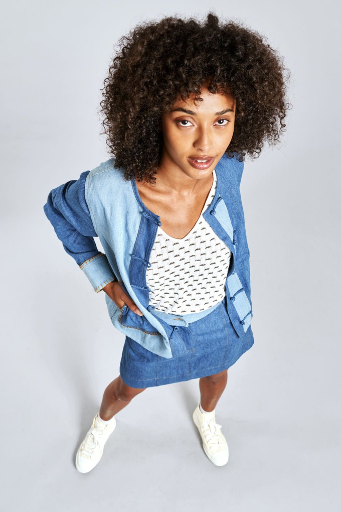 NELLY - Organic Cotton Linen patchwork jacket from KOMODO