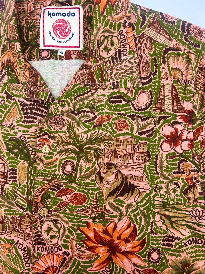 SPINDRIFT - Organic Cotton Shirt Tropical Print Pink from KOMODO
